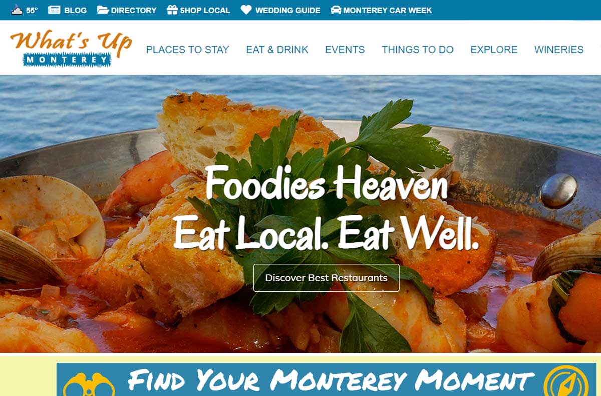 Launched WhatsUpMonterey.com Local and Visitor Guide